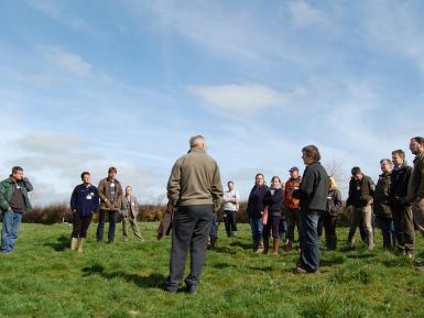 Group discussion in field