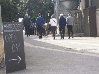 People arriving for Agricology Open Day