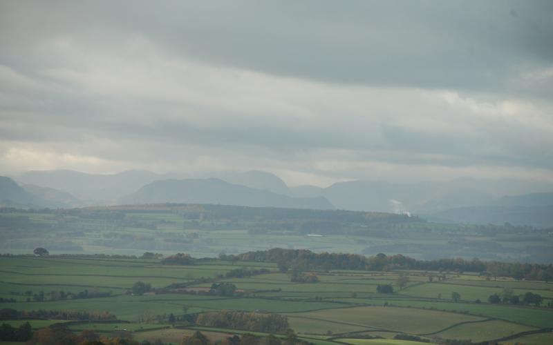 View from the farm looking over the Eden Valley towards the Lake District